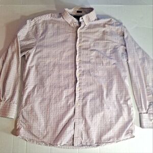 Tommy Hilfiger button down long sleeve shirt red and blue check pattern men's